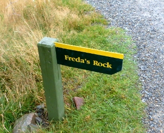 フレダーのロックの案内表示